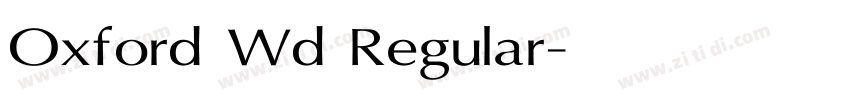 Oxford Wd Regular字体转换